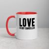 Love is not Cancelled Mug with Color Inside