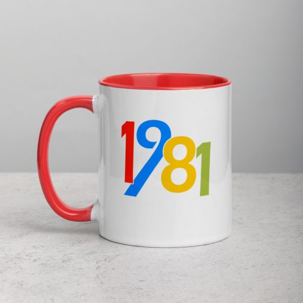 40th Birthday Gifts For Men And Women 1981 Mug with Color Inside