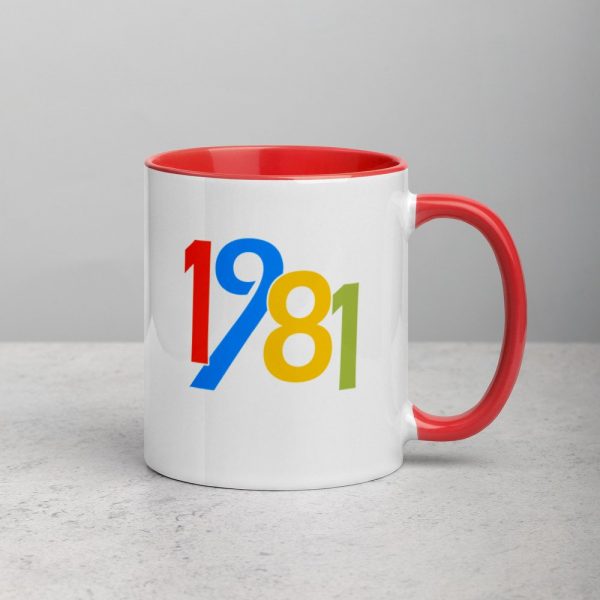 40th Birthday Gifts For Men And Women 1981 Mug with Color Inside