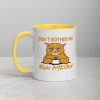 Don’t Bother Me Right Meow – Coffee Cat Humor Mug with Color Inside