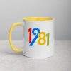 40th Birthday Gifts For Men And Women 1981 Mug with Color Inside