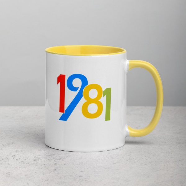 40th Birthday Gifts For Men And Women 1981 Mug with Color Inside