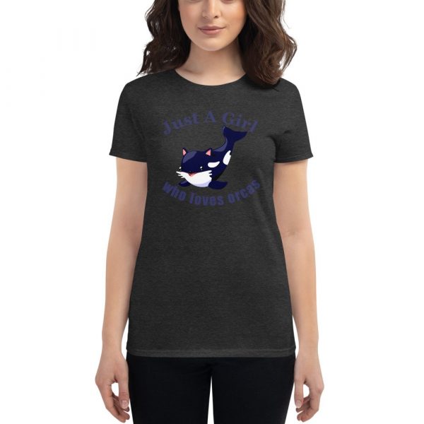 Just A Girl Who Loves Orcas Cute Killer Whales Gift Women's short sleeve t-shirt