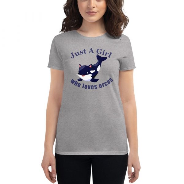 Just A Girl Who Loves Orcas Cute Killer Whales Gift Women's short sleeve t-shirt