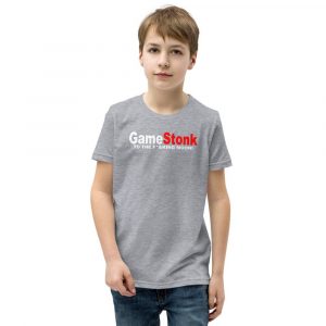 Gamestonk to the F’ing Moon Gamestick Stop Game Stonk GME  Youth Short Sleeve T-Shirt