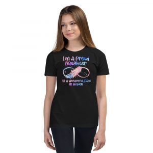I’m A Proud Daughter Of A Wonderful Dad In Heaven Gifts Youth Short Sleeve T-Shirt