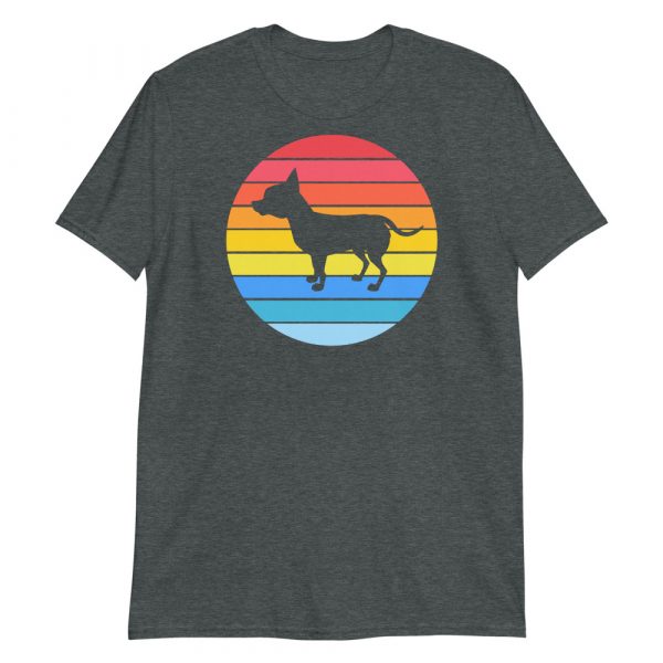 Chihuahua Tailless Dog Retro Vintage Silhouette Breed sunset Short-Sleeve Unisex T-Shirt