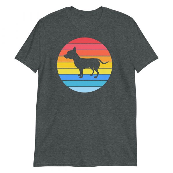 Chihuahua Tailless Dog Retro Vintage Silhouette Breed sunset Short-Sleeve Unisex T-Shirt