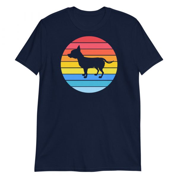 Chihuahua Tailless Dog Retro Vintage Silhouette Breed sunset Short-Sleeve Unisex T-Shirt