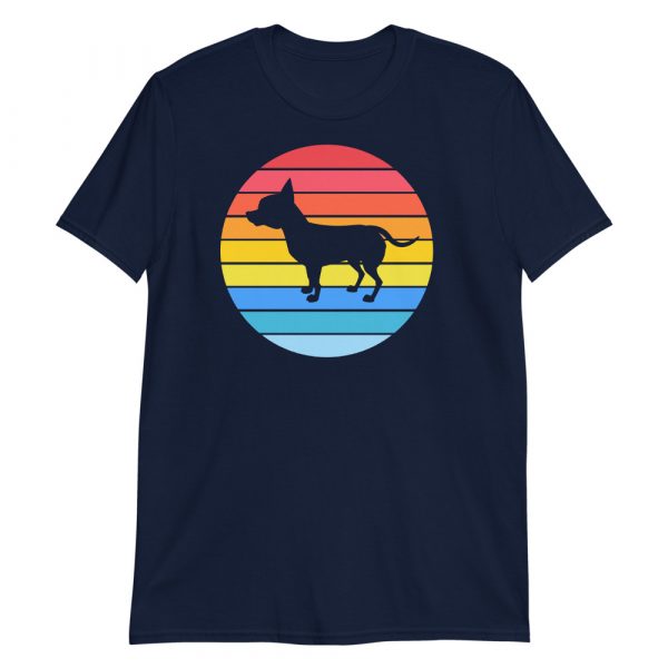 Chihuahua Tailless Dog Retro Vintage Silhouette Breed sunset Short-Sleeve Unisex T-Shirt