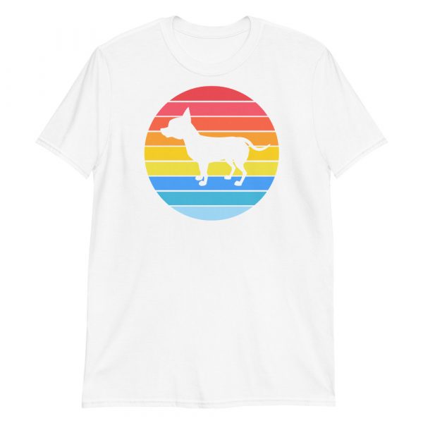 Chihuahua Tailless Dog Retro Vintage Silhouette Breed sunset Short-Sleeve Unisex T-Shirt
