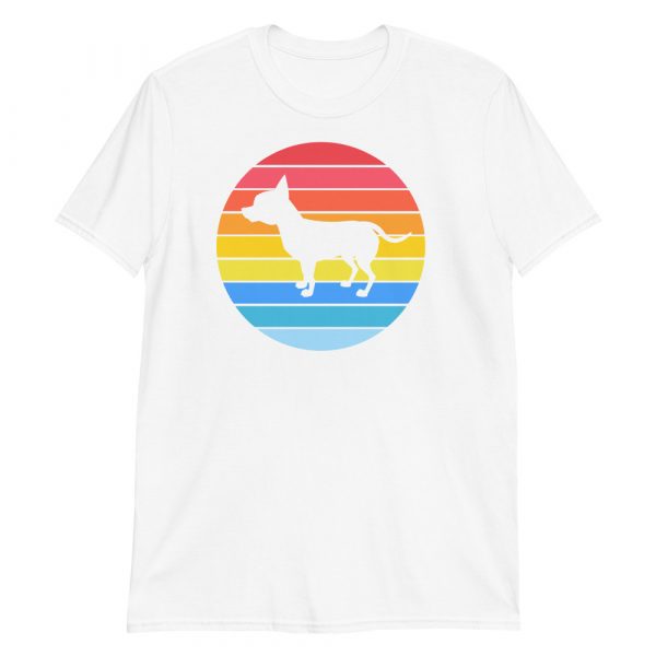 Chihuahua Tailless Dog Retro Vintage Silhouette Breed sunset Short-Sleeve Unisex T-Shirt