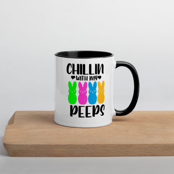 Chillin With My Peeps Easter Bunny  Mug with Color Inside