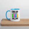 Chillin With My Peeps Easter Bunny  Mug with Color Inside