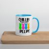 Chillin With My Peeps Easter Bunny  Mug with Color Inside