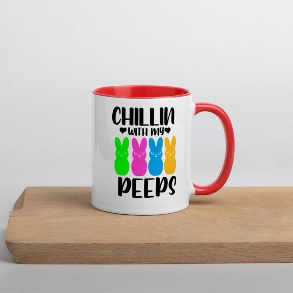 Chillin With My Peeps Easter Bunny  Mug with Color Inside