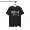 Vintage 1965 60th Year Old 1965 Birthday Gifts  Unisex Heavy Cotton Tee – Retro Style Graphic Tee for Nostalgia Lovers