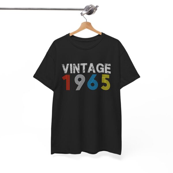 Vintage 1965 60th Year Old 1965 Birthday Gifts  Unisex Heavy Cotton Tee – Retro Style Graphic Tee for Nostalgia Lovers