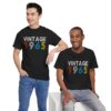 Vintage 1965 60th Year Old 1965 Birthday Gifts  Unisex Heavy Cotton Tee – Retro Style Graphic Tee for Nostalgia Lovers