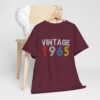 Vintage 1965 60th Year Old 1965 Birthday Gifts  Unisex Heavy Cotton Tee – Retro Style Graphic Tee for Nostalgia Lovers