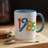 40th Birthday Vintage 1985 40 Years Old Gifts  Accent Coffee Mug - Fun Retro Design for Coffee Lovers