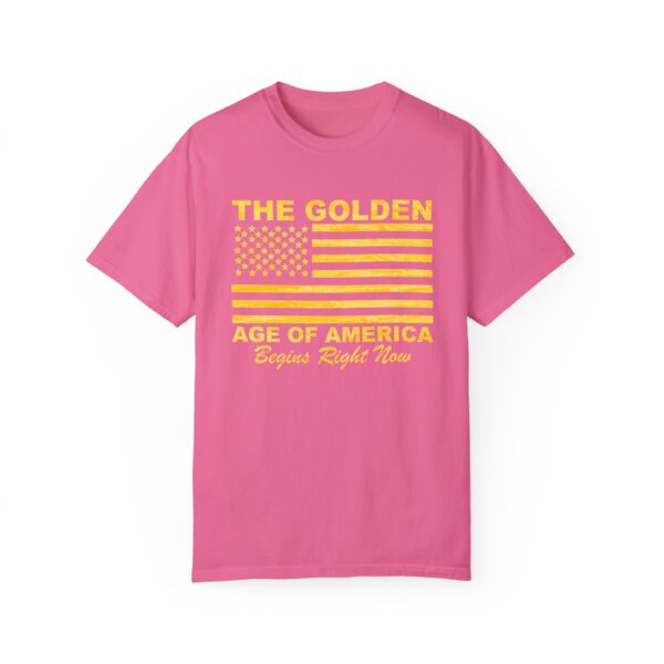 The Golden Age of America T-Shirt - Unisex Garment-Dyed Tee for Celebrations