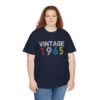 Vintage 1965 60th Year Old 1965 Birthday Gifts  Unisex Heavy Cotton Tee – Retro Style Graphic Tee for Nostalgia Lovers