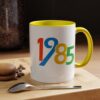 40th Birthday Vintage 1985 40 Years Old Gifts  Accent Coffee Mug - Fun Retro Design for Coffee Lovers