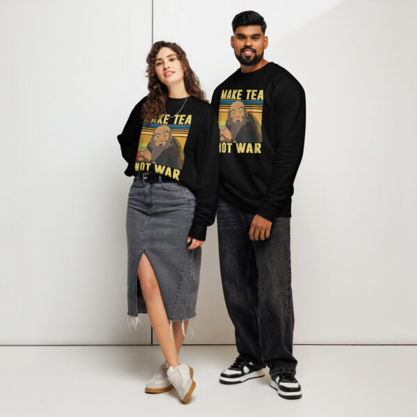 Make Tea Not War Peaceful Samurai Tea Drinker Unisex organic sweatshirt