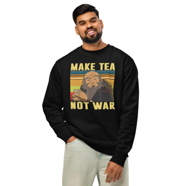 Make Tea Not War Peaceful Samurai Tea Drinker Unisex organic sweatshirt