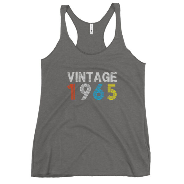 Vintage 1965 60Year Old 60th birthday Gifts Women's Racerback Tank