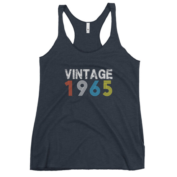 Vintage 1965 60Year Old 60th birthday Gifts Women's Racerback Tank