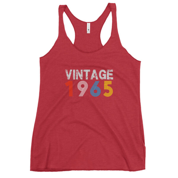 Vintage 1965 60Year Old 60th birthday Gifts Women's Racerback Tank