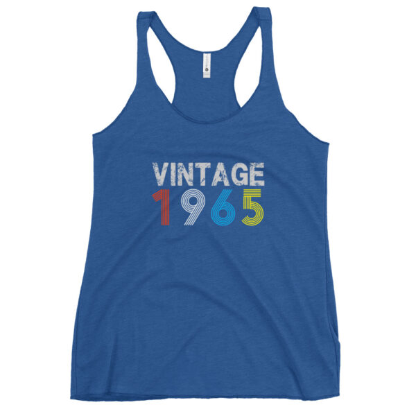 Vintage 1965 60Year Old 60th birthday Gifts Women's Racerback Tank