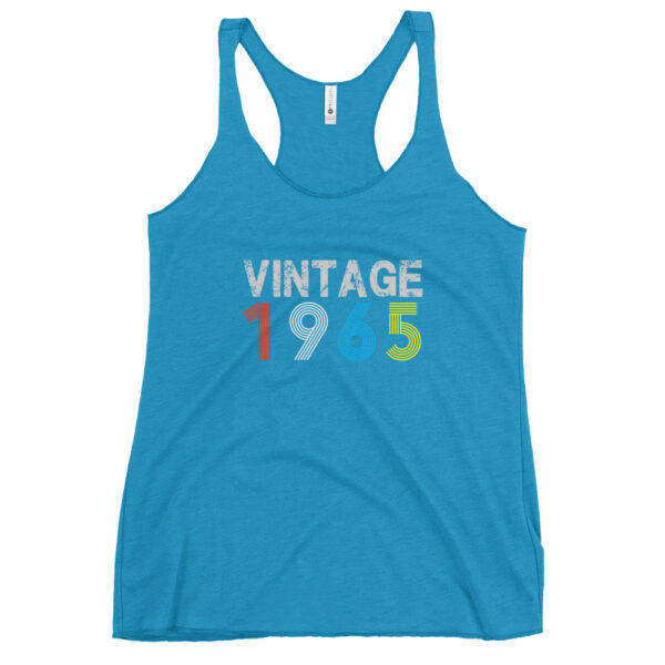 Vintage 1965 60Year Old 60th birthday Gifts Women's Racerback Tank